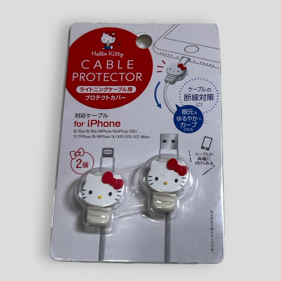 Hello Kitty Sanrio IPhone Charger Cord Protectors ~ Cute Kawaii Phone Accessory - Picture 3 of 5